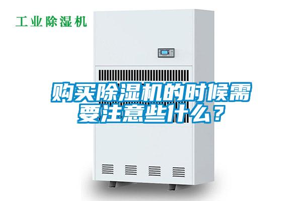 購買除濕機的時候需要注意些什么？