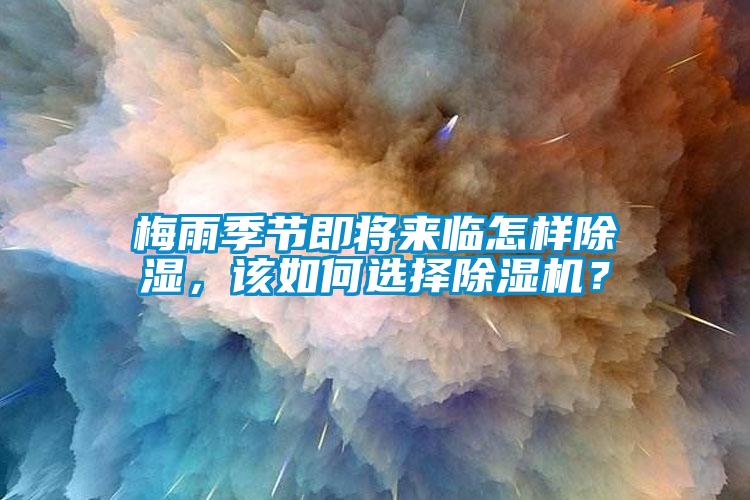梅雨季節即將來臨怎樣除濕，該如何選擇除濕機？