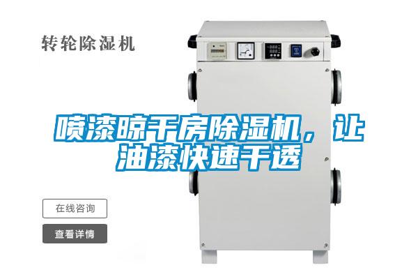 噴漆晾干房除濕機(jī)，讓油漆快速干透