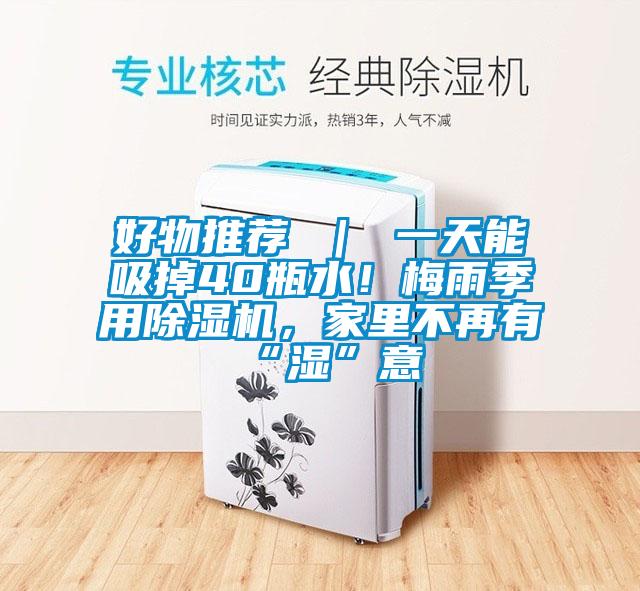 好物推薦 ｜ 一天能吸掉40瓶水！梅雨季用除濕機，家里不再有“濕”意