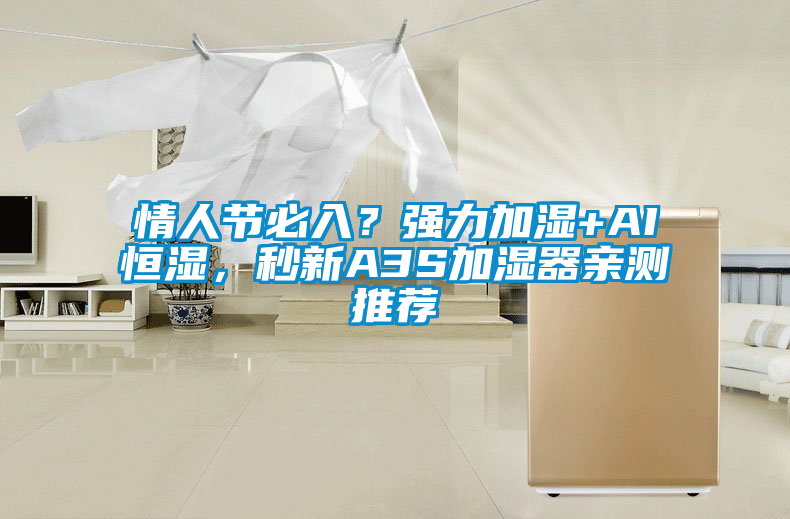 情人節(jié)必入？強力加濕+AI恒濕，秒新A3S加濕器親測推薦