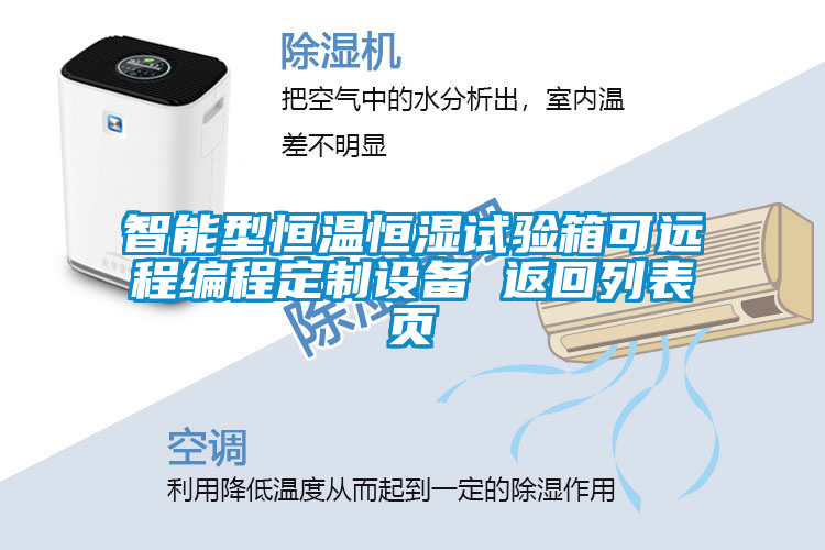 智能型恒溫恒濕試驗箱可遠程編程定制設(shè)備 返回列表頁