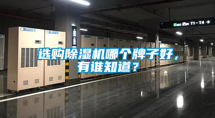 選購除濕機哪個牌子好，有誰知道？