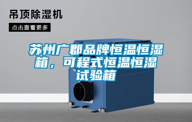 蘇州廣郡品牌恒溫恒濕箱，可程式恒溫恒濕試驗箱