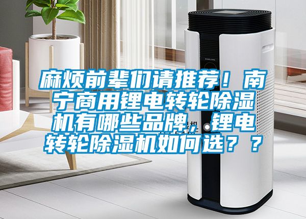 麻煩前輩們請推薦！南寧商用鋰電轉輪除濕機有哪些品牌，鋰電轉輪除濕機如何選？？